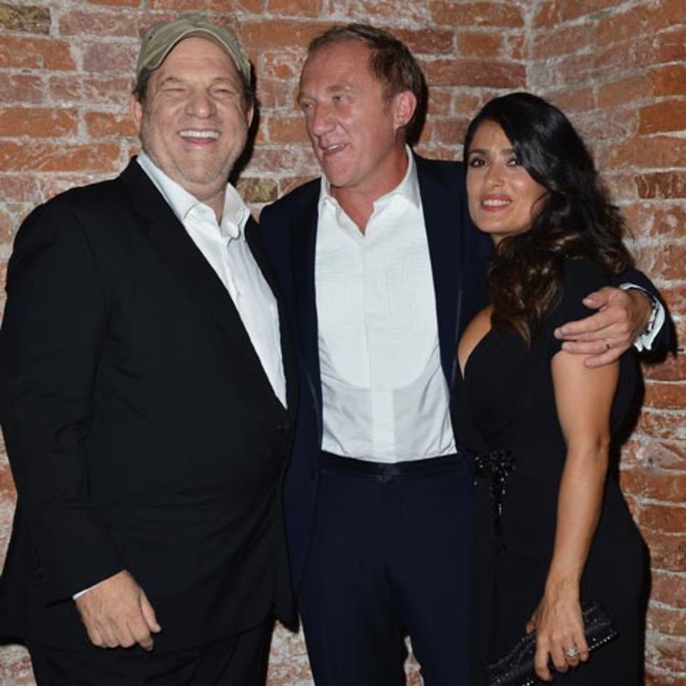 Harvey Weinstein, Salma Hayek and her husband Francois-Henri Pinault