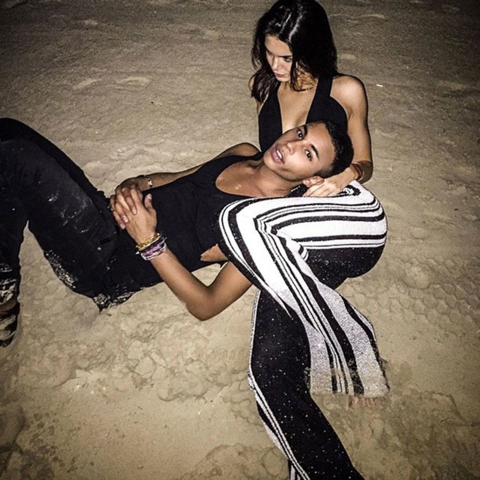 Olivier Rousteing and Kendall Jenner