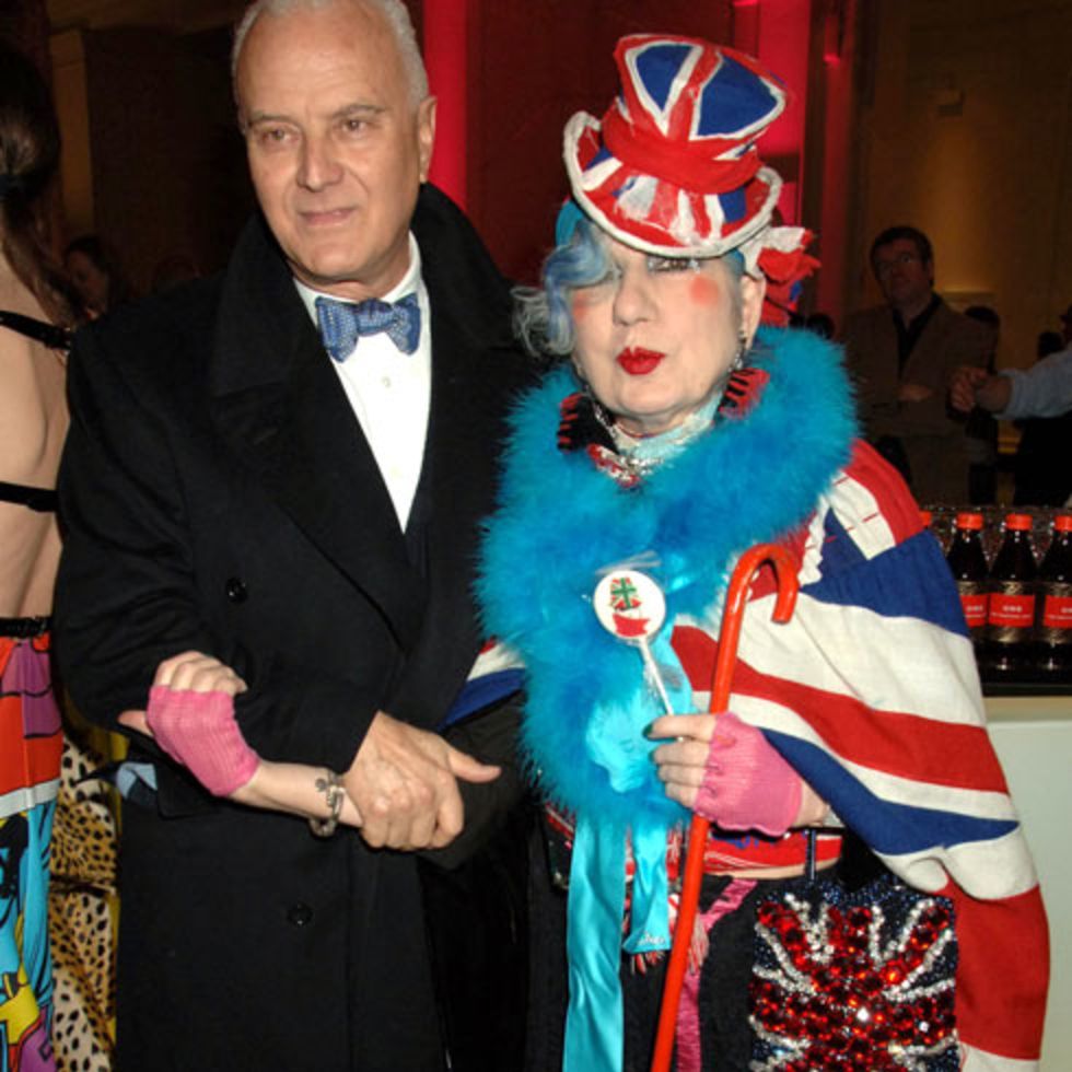 Anna Piaggi and Manolo Blahnik