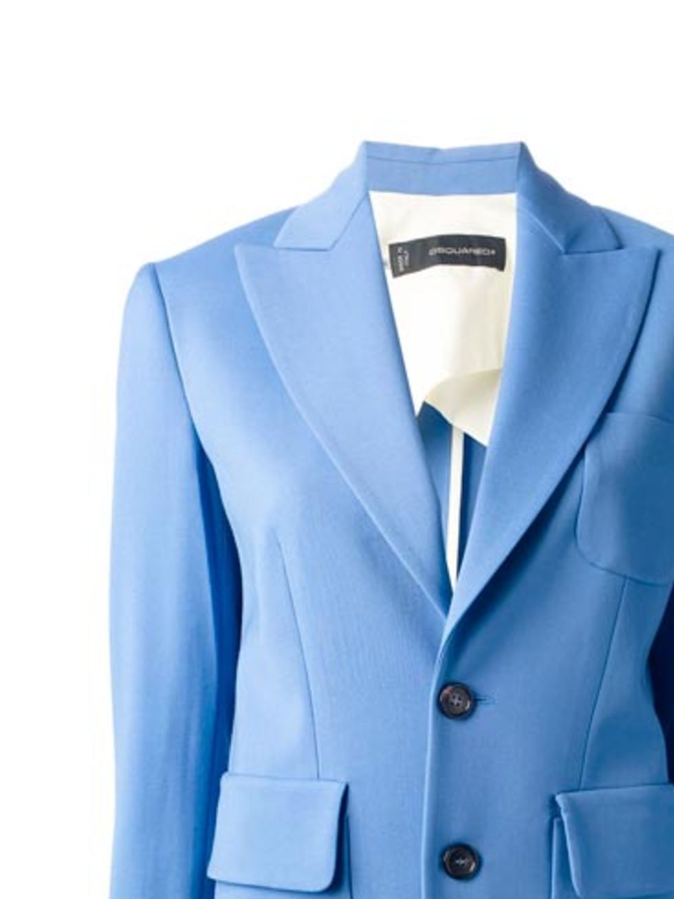Clothing, Blue, Collar, Sleeve, Dress shirt, Outerwear, White, Coat, Electric blue, Blazer, 