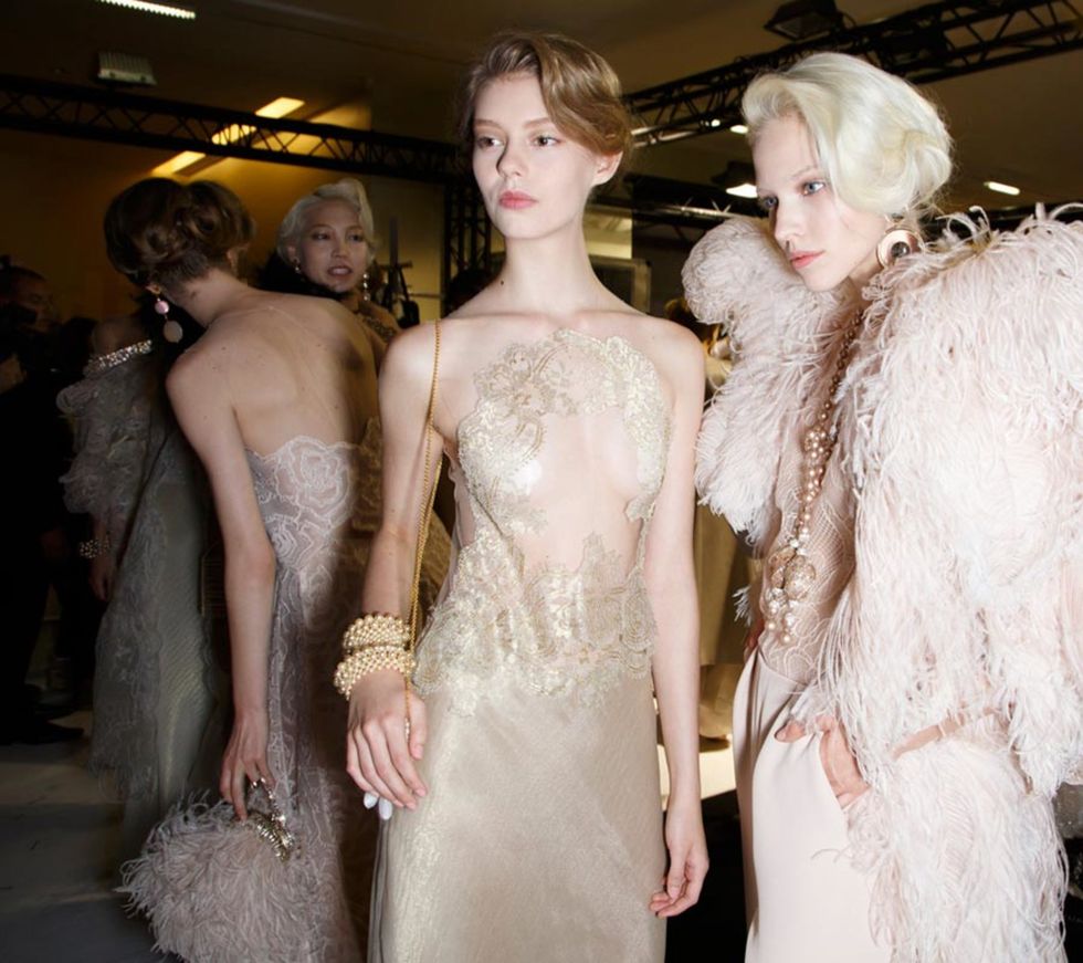 Backstage at Couture A/W13 