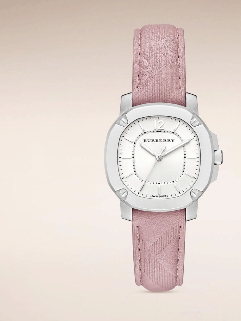Product, Analog watch, Watch, White, Watch accessory, Glass, Pink, Fashion accessory, Font, Wrist, 