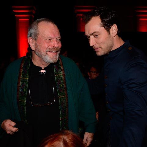 Terry Gilliam congratulates Jude Law