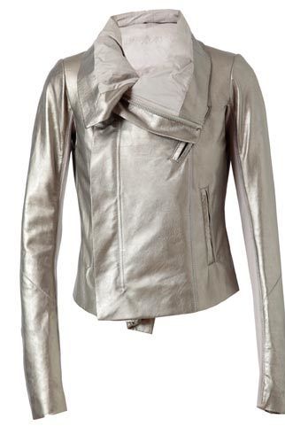 Rick Owens Metallic Leather Jacket