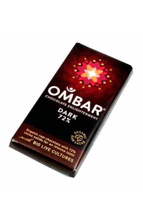 Ombar Extra Dark 72% Raw Chocolate Infused with Probiotics