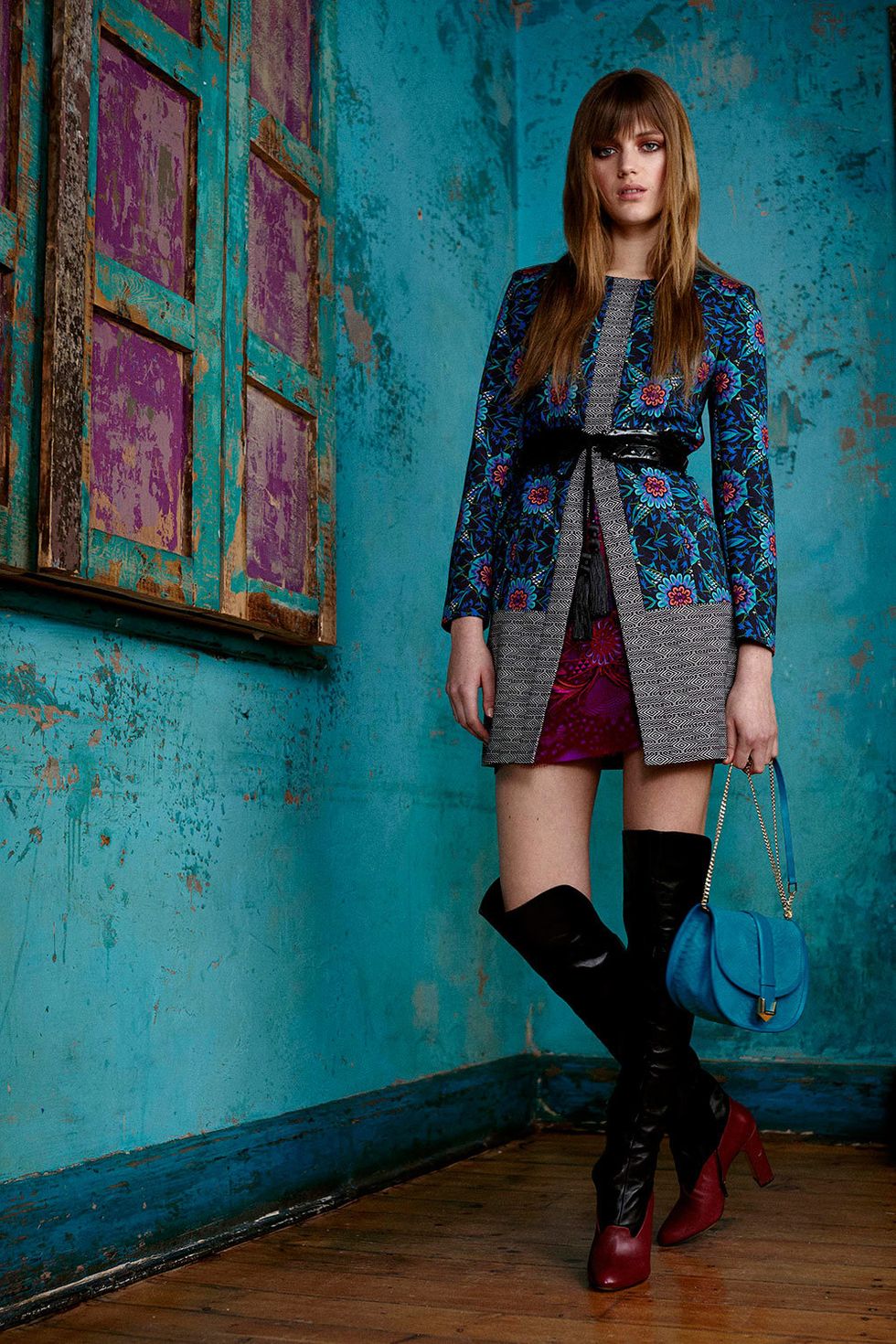 Clothing, Blue, Textile, Outerwear, Turquoise, Teal, Style, Pink, Boot, Purple, 