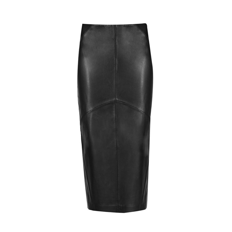 The leather skirt