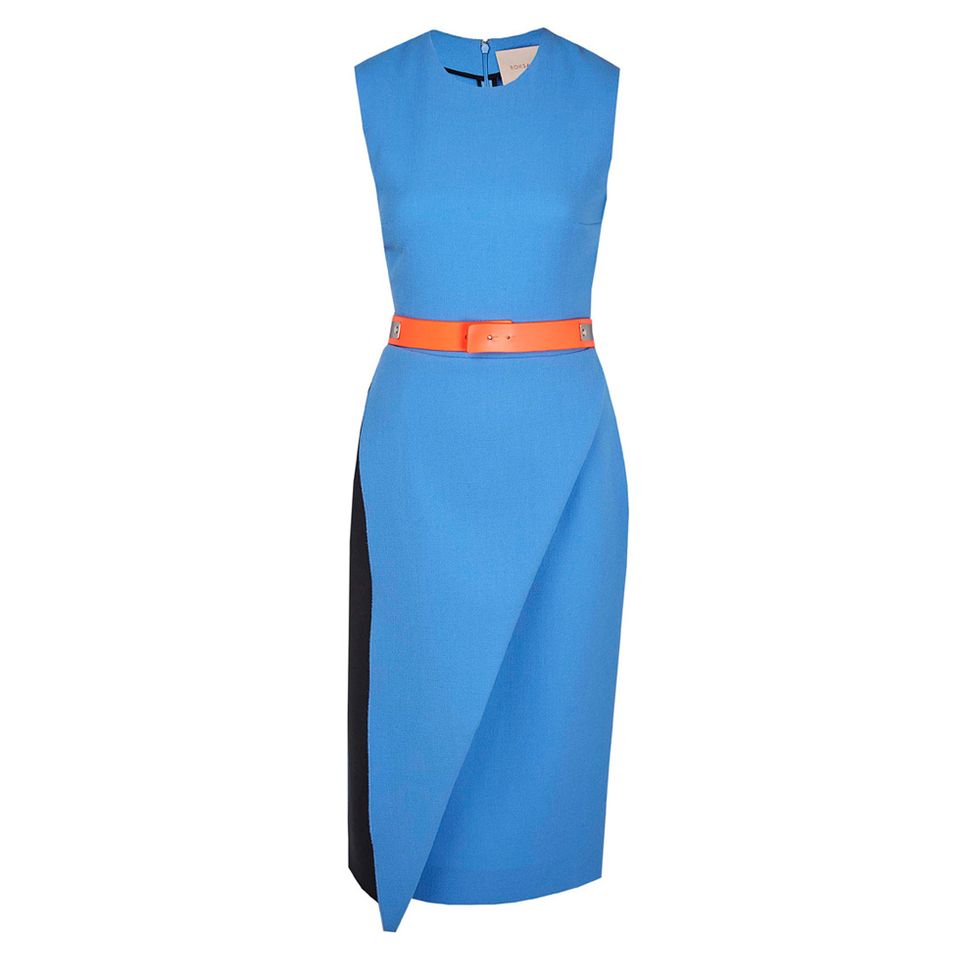 Blue, Sleeve, Dress, Collar, One-piece garment, Formal wear, Electric blue, Day dress, Cobalt blue, Azure, 