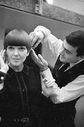 Hairstyle, Style, Bangs, Gesture, Monochrome, Tie, Bowl cut, Personal grooming, Makeover, Crew cut, 