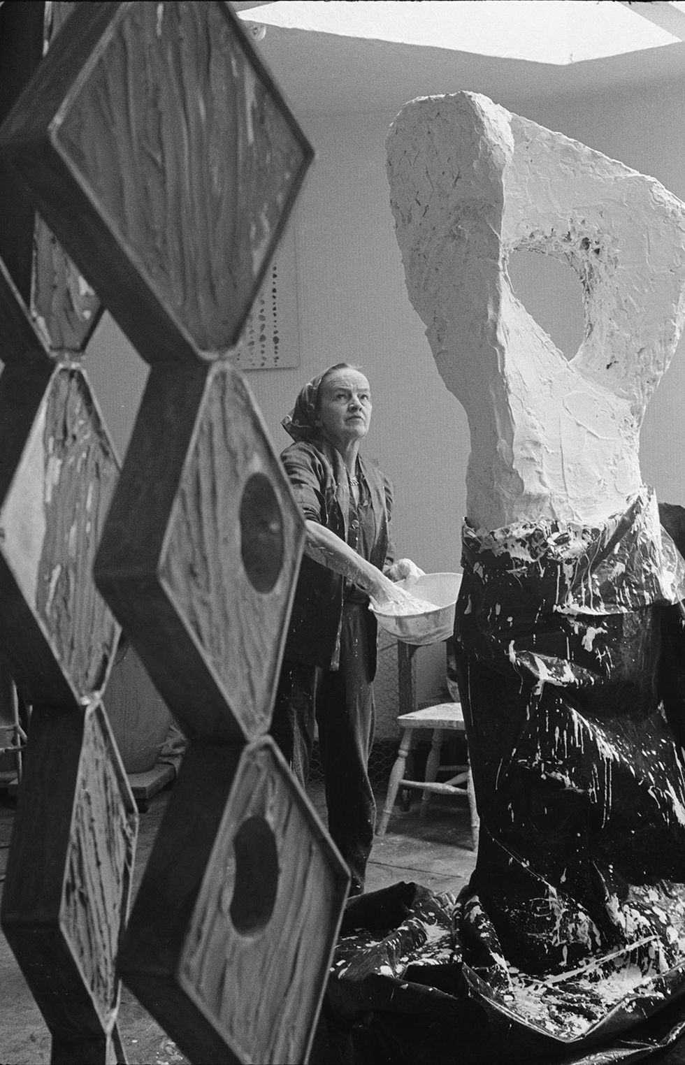 Hepworth in her studio (1964)