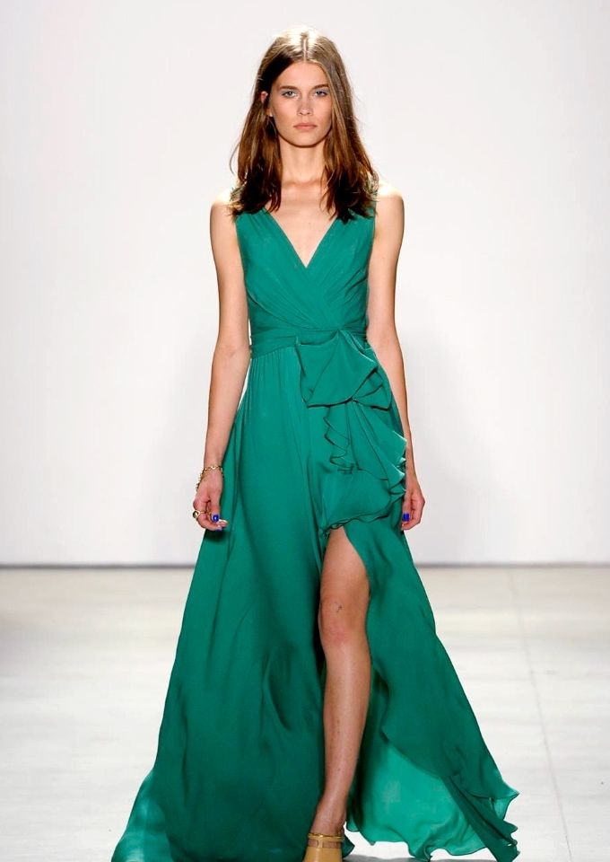 Clothing, Green, Dress, Shoulder, Textile, Joint, Formal wear, One-piece garment, Fashion model, Style, 