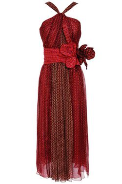 Brown, Product, Red, Textile, Standing, Formal wear, One-piece garment, Pattern, Maroon, Costume design, 