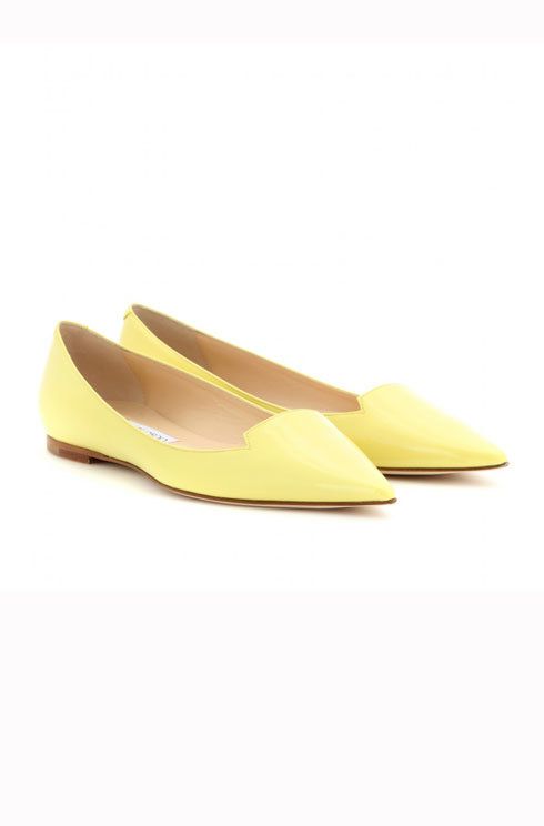 Yellow, Tan, Beige, Banana family, Ballet flat, Natural material, Dress shoe, 