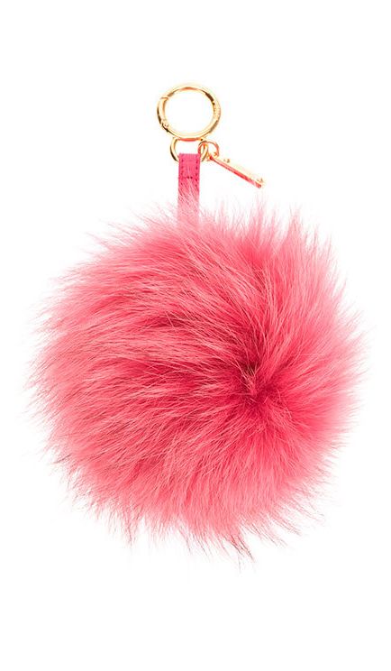 Pink, Magenta, Costume accessory, Fur, Natural material, Coquelicot, Earrings, Fashion design, Body jewelry, Pom-pom, 