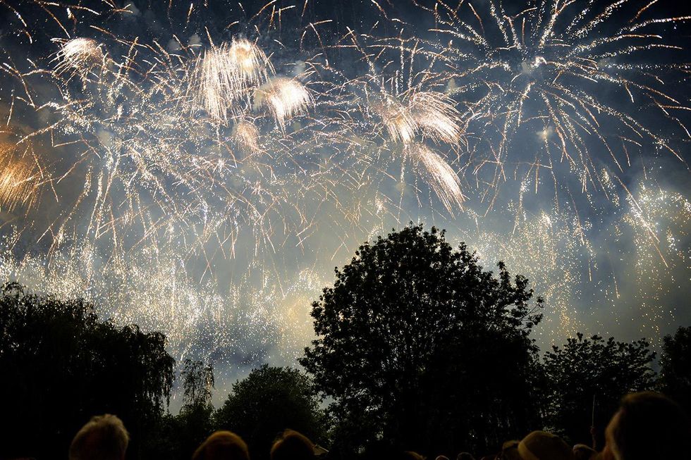Event, Crowd, Fireworks, Midnight, World, Darkness, Holiday, Public event, Space, Ceremony, 