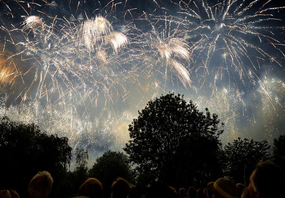 Event, Crowd, Fireworks, Midnight, World, Darkness, Holiday, Public event, Space, Ceremony, 