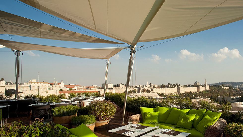 The Rooftop Restaurant: Mamilla Hotel, Jerusalem