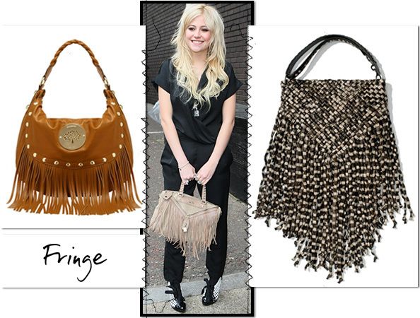 Shop bags with fringe