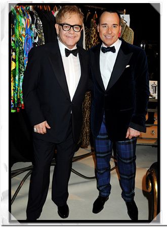 The Elton John AIDS Foundation Winter Ball Elton and David