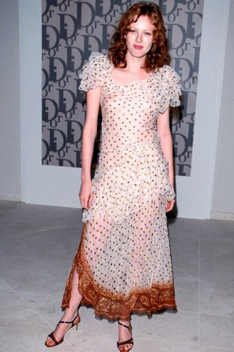 Karen Elson wearing Dior Haute Couture