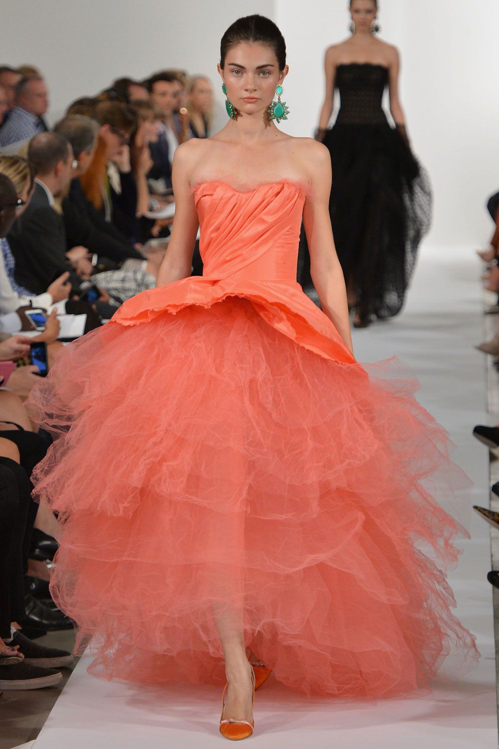 Oscar de la renta orange clearance dress