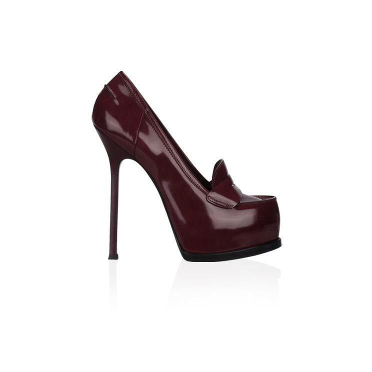 Yves Saint Laurent Patent Leather Square Toe Shoes