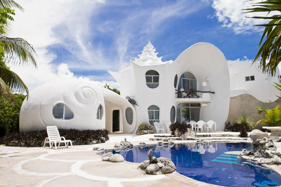 A seashell house in Mexico 