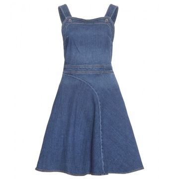 Blue, Dress, Textile, White, One-piece garment, Pattern, Electric blue, Day dress, Cobalt blue, Fashion, 