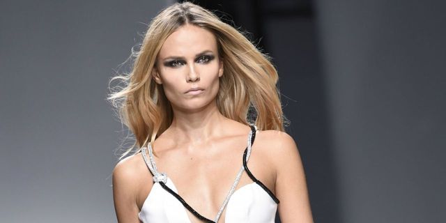 Natasha Poly on the Versace couture catwalk
