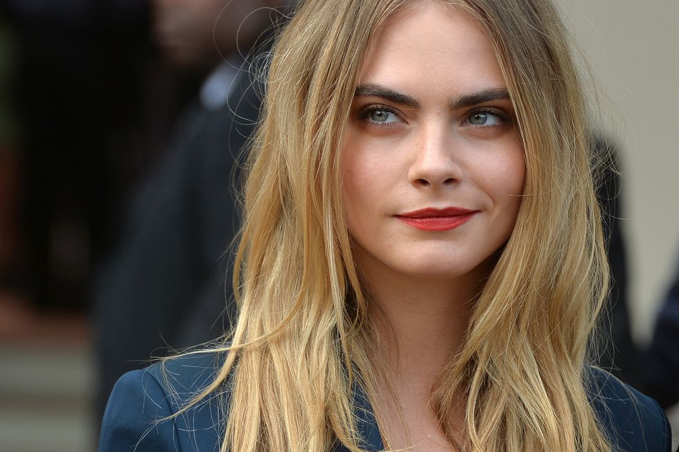 Cara Delevingne outside Burberry SS15 show