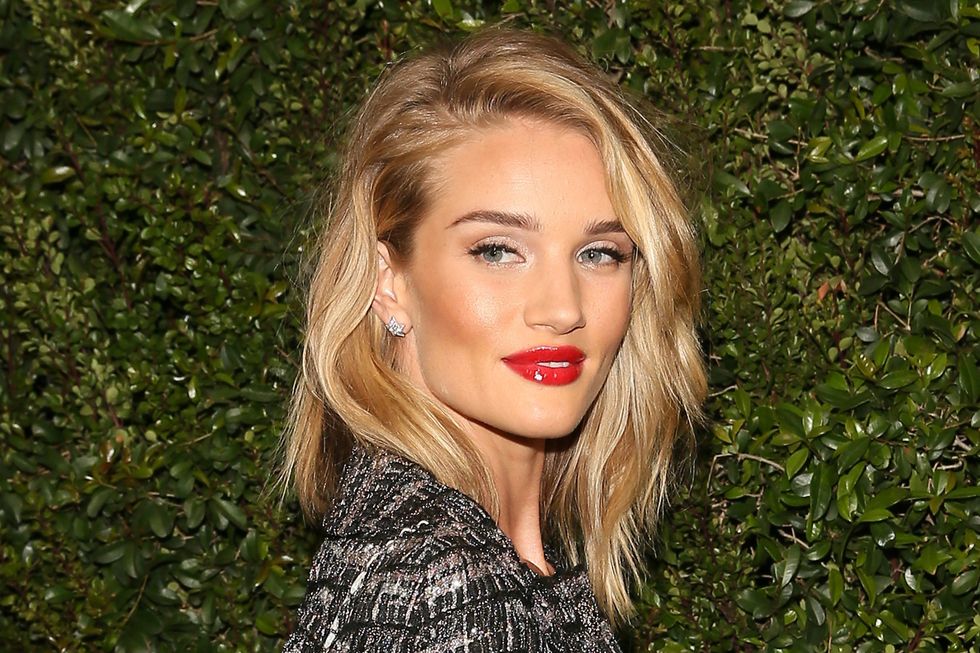 Rosie Huntington Whiteley at the Chanel And Charles Finch Pre-Oscar Dinner