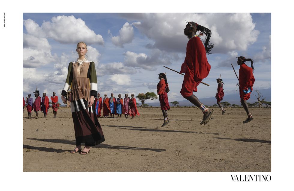 Valentino's spring 2016 campaign, shot by Steve McCurry at Amboseli National Park