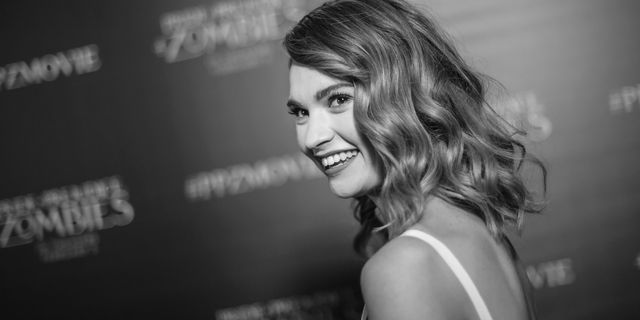 Lily James at the Pride and Prejudice and Zombies premiere