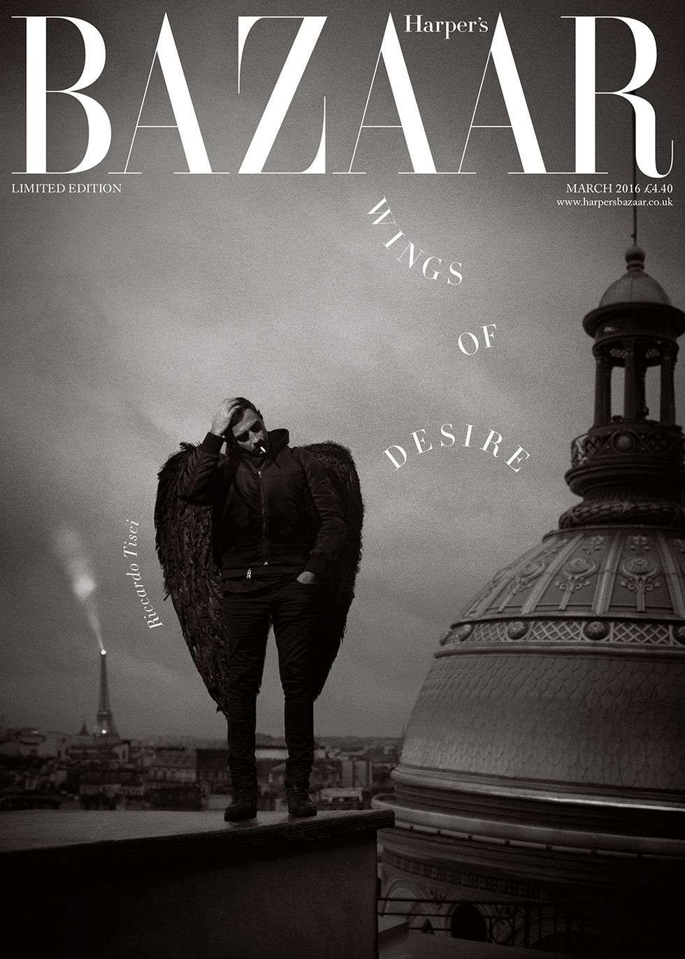 Riccardo Tisci for Givenchy on the Harper's Bazaar March issue limited-edition cover
