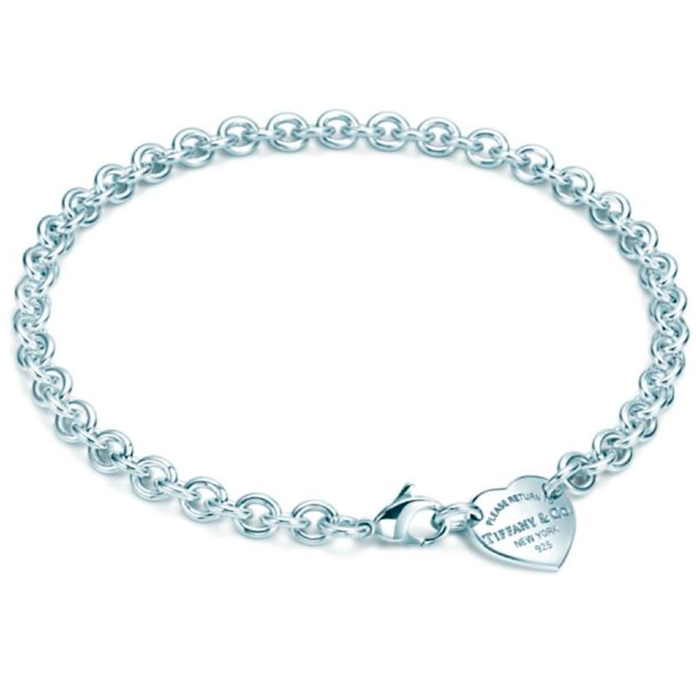 Sterling silver choker with heart tag, Tiffany & Co.