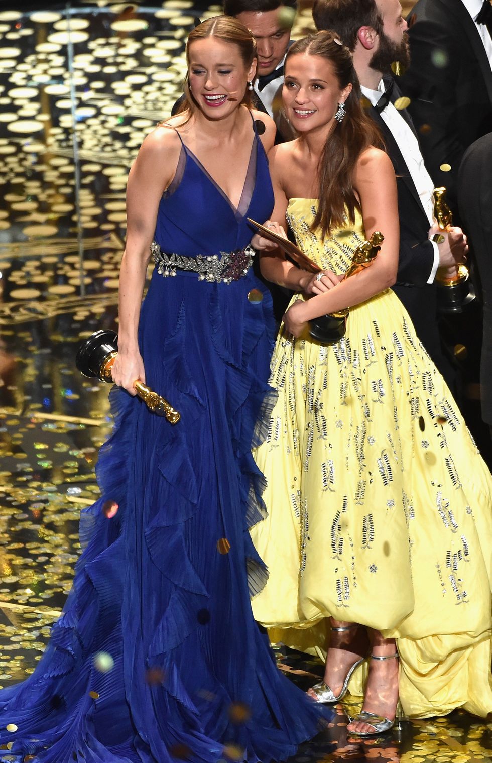 Brie Larson and Alicia Vikander - Oscars 2016