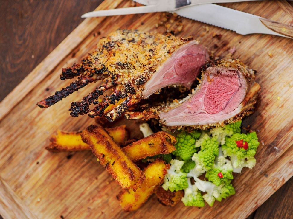 Katie cooks: Mother's Day anchovy and mustard crusted lamb rack