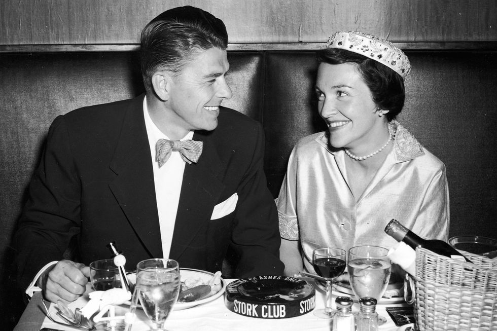 Ronald and Nancy Reagan on honeymoon in 1952