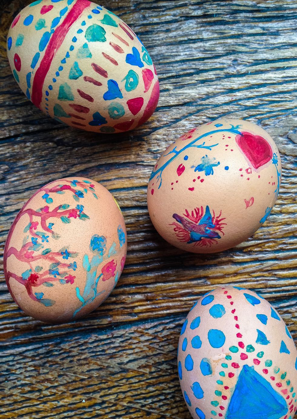 painted eggs at blanchette