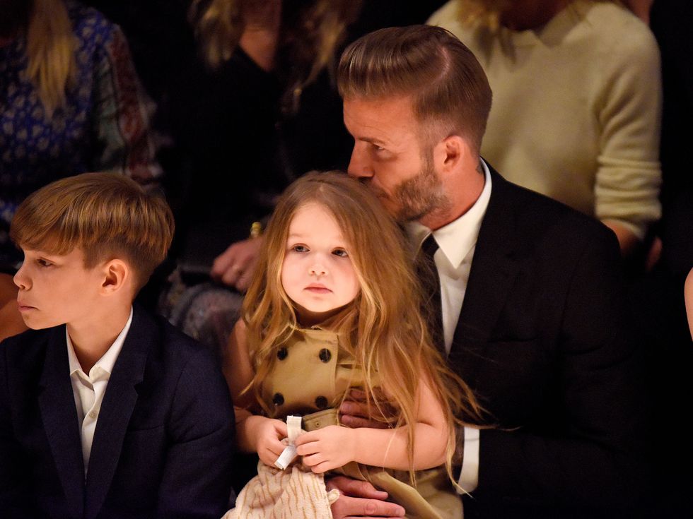 Harper Beckham on the front row