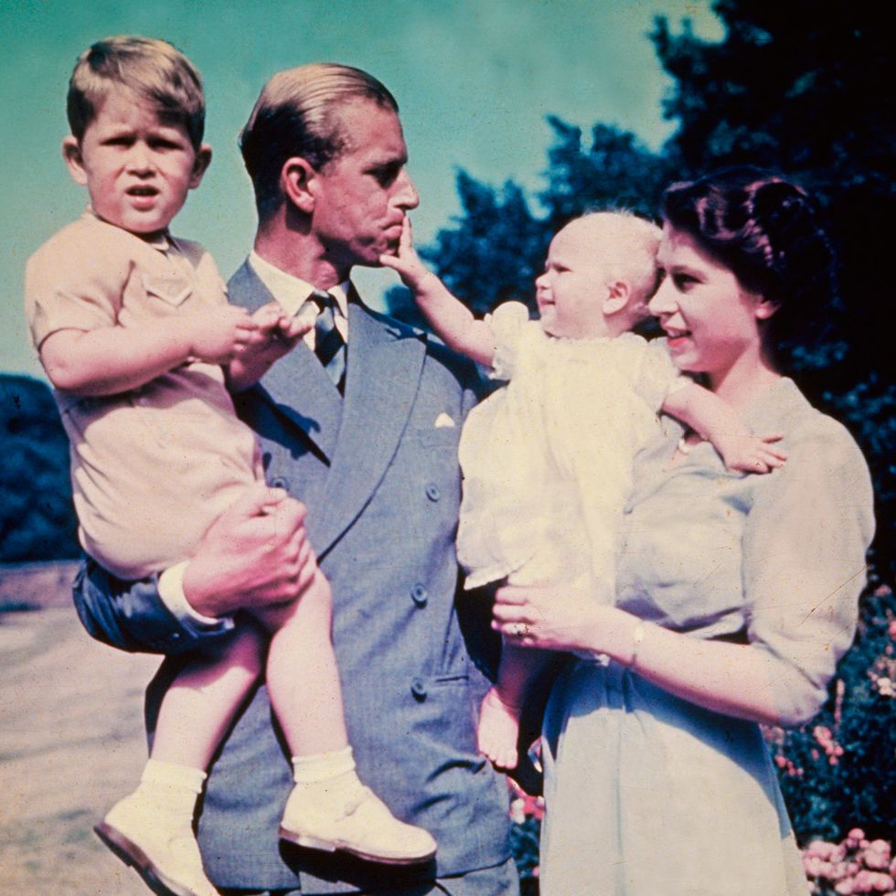 Princess Elizabeth with her husband and their children in 1951