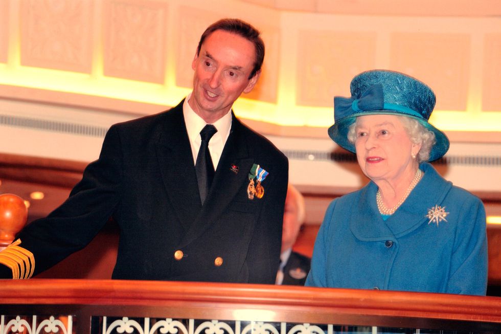 The Queen at the naming ceremony of the Queen Elizabeth in Southampton in 2010