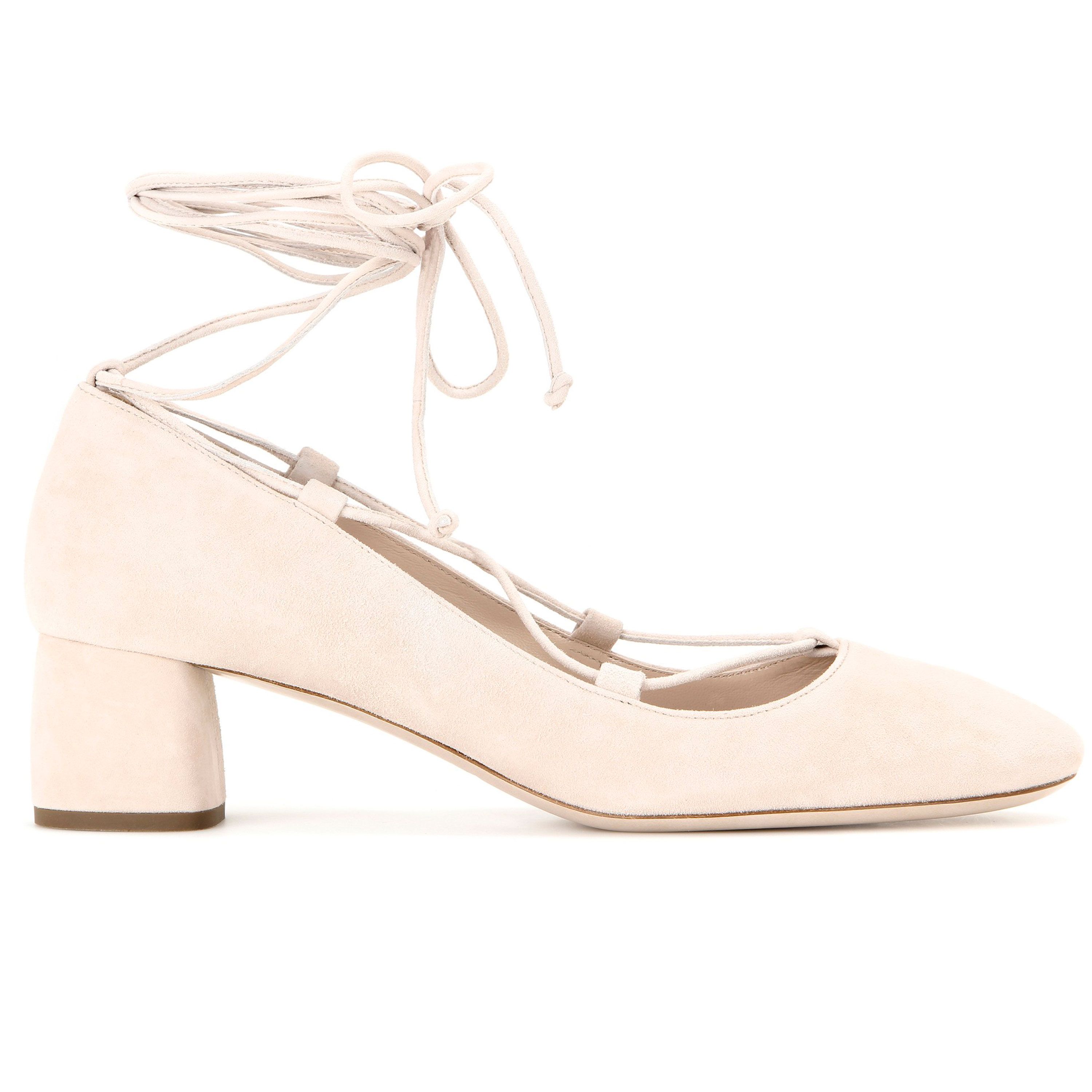 tan mid heel shoes