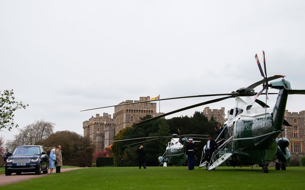 President Barack Obama and Michelle Obama visit the UK - to see the Queen and Prince Phillip at Windsor Castle