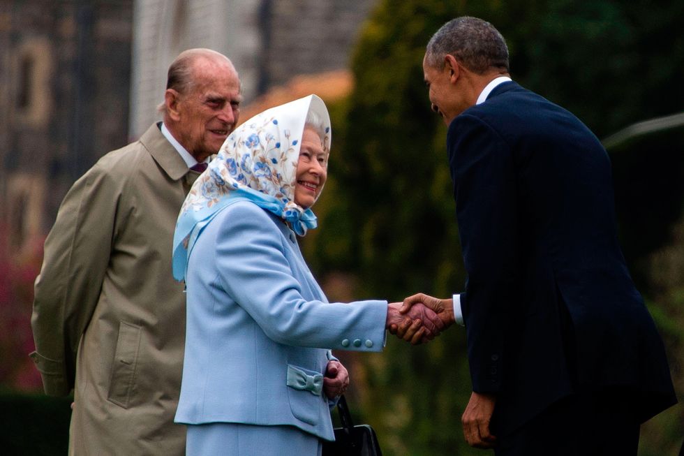 President Barack Obama and Michelle Obama visit the UK - to see the Queen and Prince Phillip at Windsor Castle
