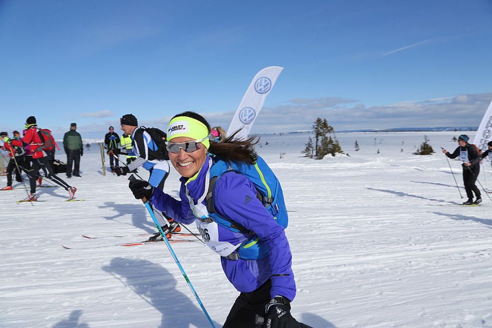 Recreation, Sports equipment, Winter sport, Ski Equipment, Skier, Outdoor recreation, Winter, Ski pole, Goggles, Ski, 
