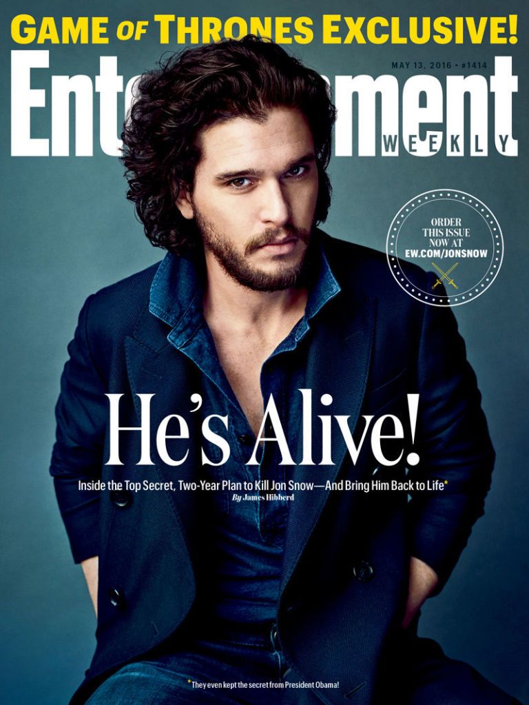 Jon Snow alive - Entertainment Weekly interview