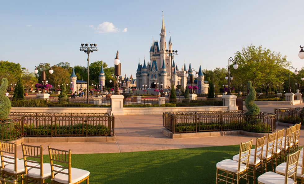 Disney World Cinderella's Castle wedding