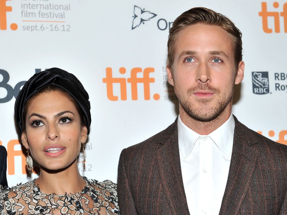 Eva Mendes and Ryan Gosling on the red carpet
