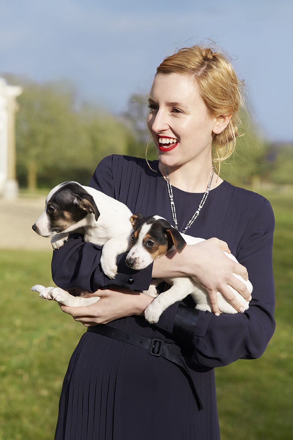 Laura Carmichael and dogs